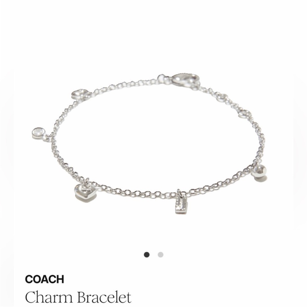 Coach silver charm bracelet